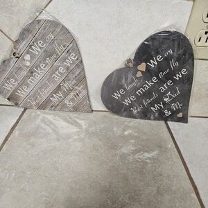 Mother and Father heart plaque